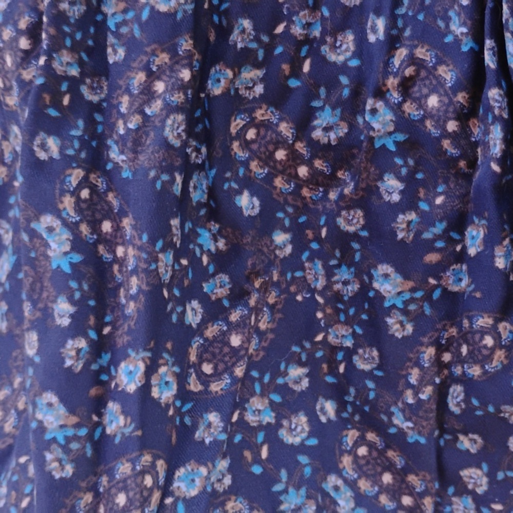 Uniqlo Dark Blue Floral Maxi Skirt - Picture 6 of 7